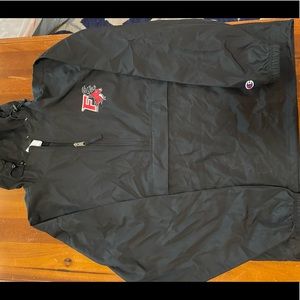Fairfield University black stag mens medium wind breaker